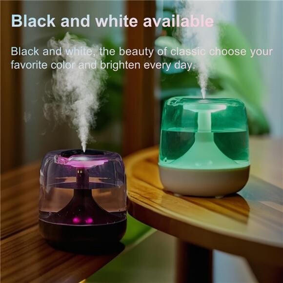 USB-Powered 26dB Quiet Humidifier with 7-Color Night Light | 24H Continuous Mist - Picture 5 of 8